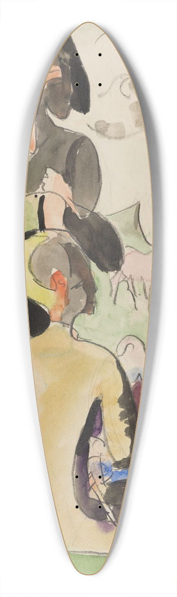Ernst Ludwig Kirchner - Hirtenknaben 39.3 inch art pintail longboard deck