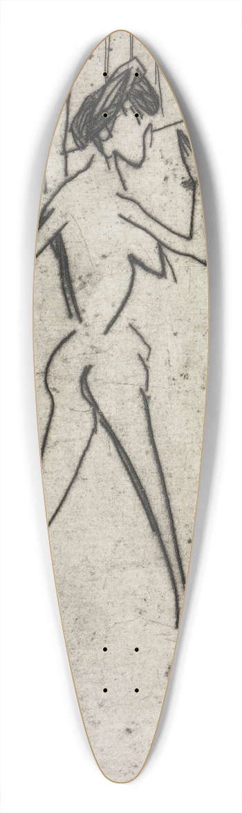 Ernst Ludwig Kirchner - In den Wald schreitende Badende 39.3 inch art pintail longboard deck