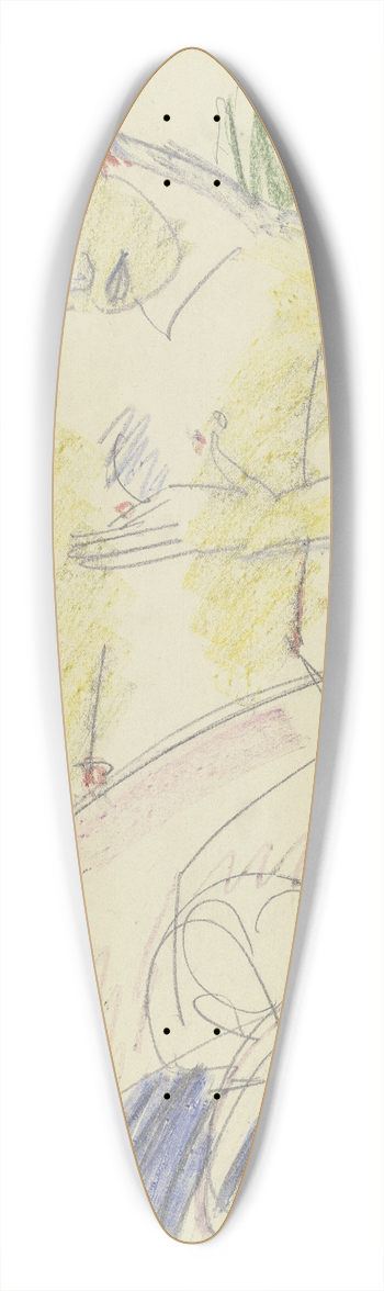 Ernst Ludwig Kirchner - Kniender weiblicher Halbakt 39.3 inch art pintail longboard deck