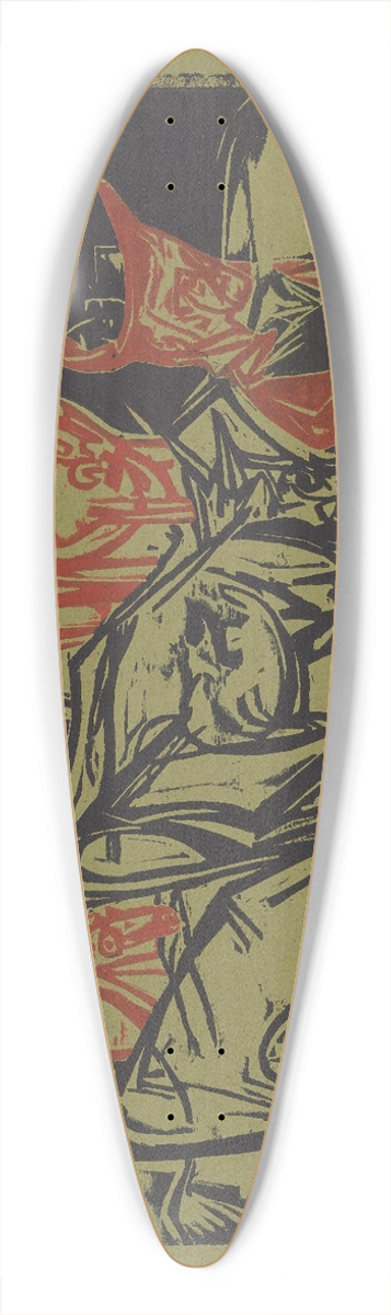 Ernst Ludwig Kirchner - Kuhherde mit einem Hirten 39.3 inch art pintail longboard deck