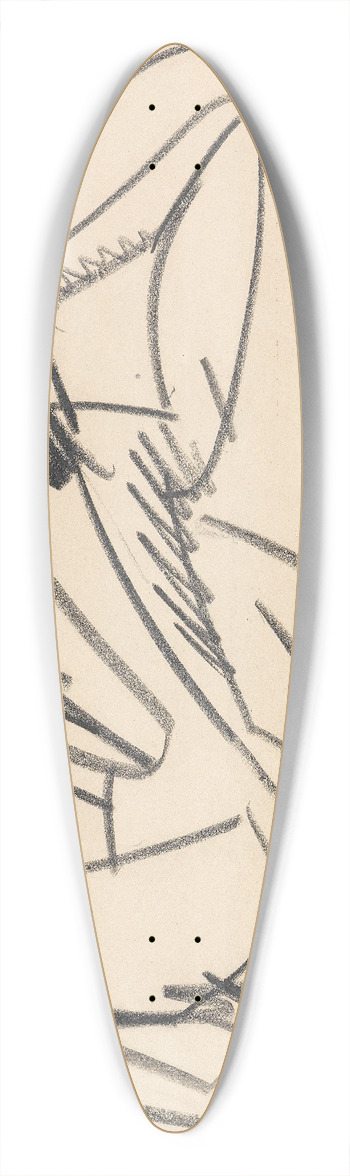 Ernst Ludwig Kirchner - Liegender weiblicher Akt 39.3 inch art pintail longboard deck