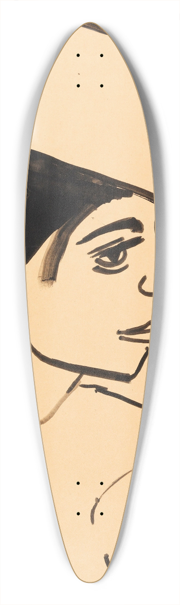 Ernst Ludwig Kirchner - Mdchenkopf 39.3 inch art pintail longboard deck