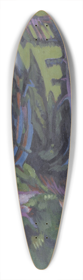 Ernst Ludwig Kirchner - Mountain Forest Path 39.3 inch art pintail longboard deck