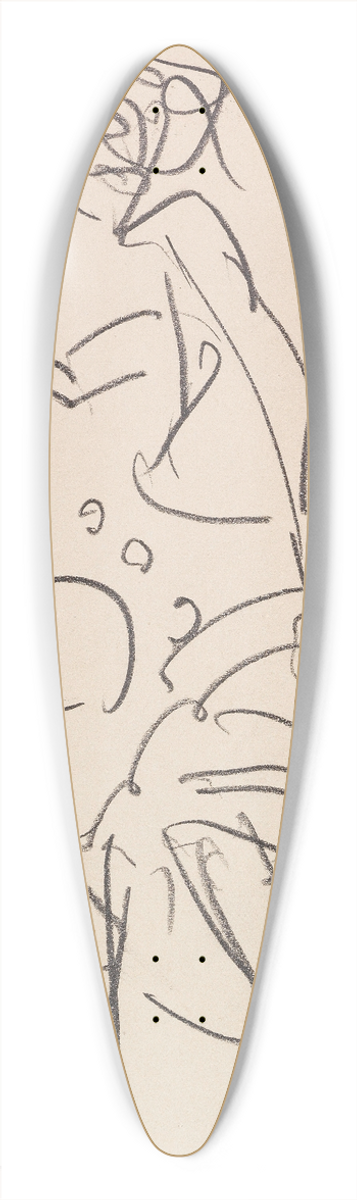Ernst Ludwig Kirchner - Paar beim Tanz 39.3 inch art pintail longboard deck