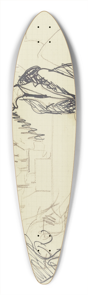 Ernst Ludwig Kirchner - People on the deck chair 39.3 inch art pintail longboard deck