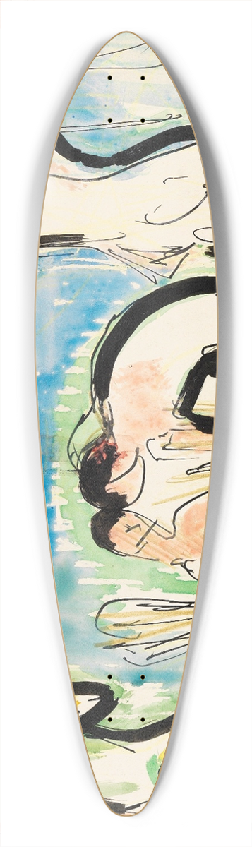Ernst Ludwig Kirchner - Ruderer 39.3 inch art pintail longboard deck