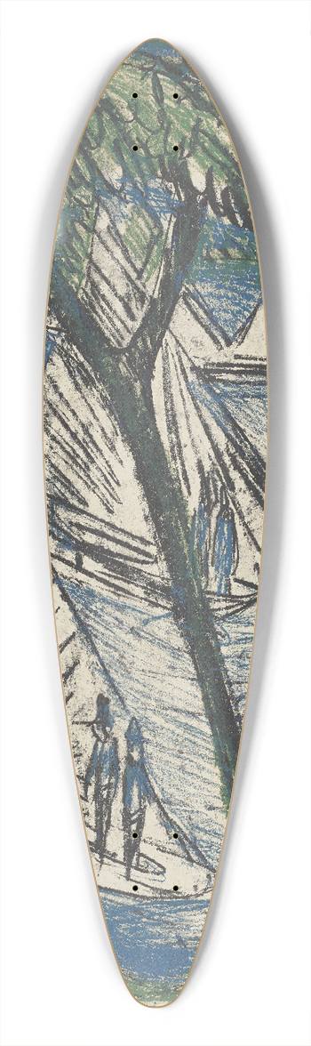 Ernst Ludwig Kirchner - Segelboote bei Grnau 39.3 inch art pintail longboard deck