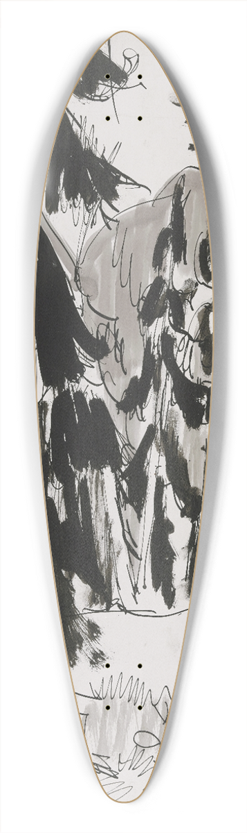 Ernst Ludwig Kirchner - Spruces in the mountains 39.3 inch art pintail longboard deck