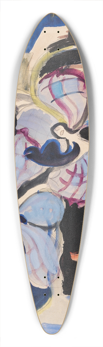 Ernst Ludwig Kirchner - Stillleben mit Orchideen (Tanzende Traumwesen) 39.3 inch art pintail longboard deck