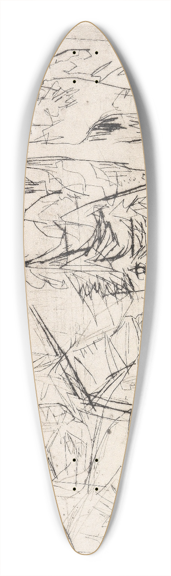 Ernst Ludwig Kirchner - Tannen und Htten 39.3 inch art pintail longboard deck