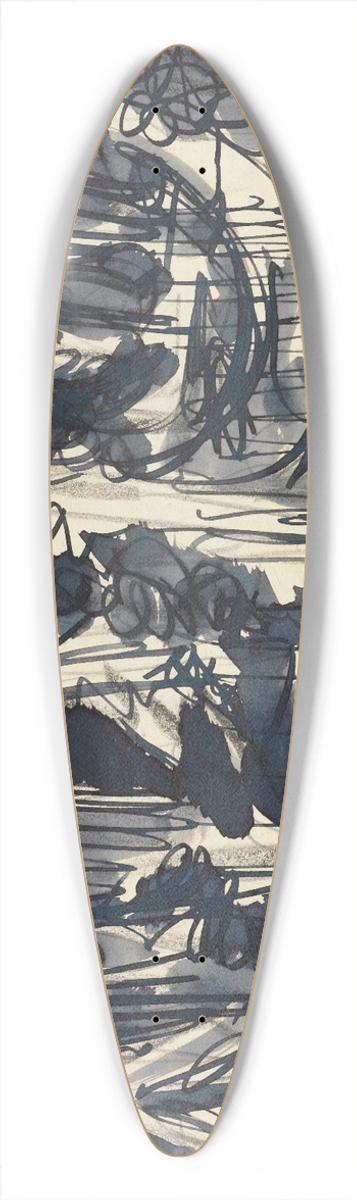 Ernst Ludwig Kirchner - Tannenwald (Bergwald-Studie) 39.3 inch art pintail longboard deck