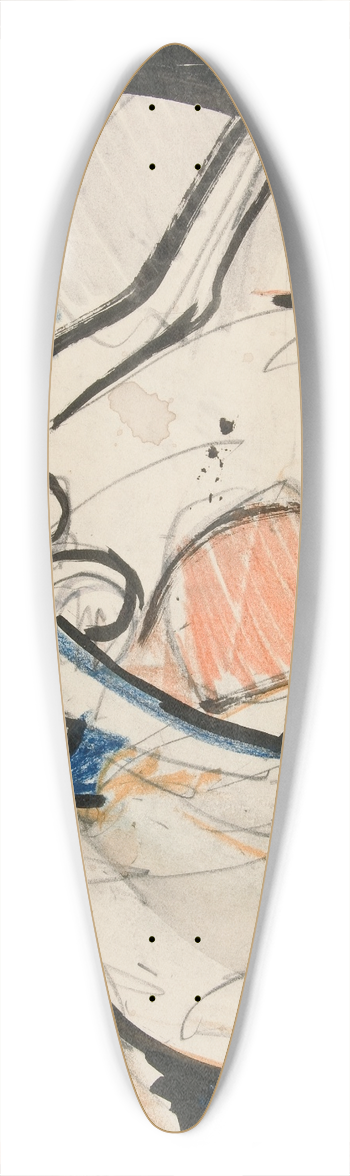 Ernst Ludwig Kirchner - Two Seated Women inStudio 39.3 inch art pintail longboard deck