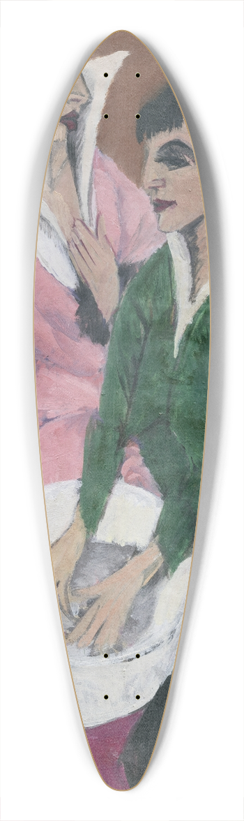 Ernst Ludwig Kirchner - Two Women by a Sink; The Sisters 39.3 inch art pintail longboard deck
