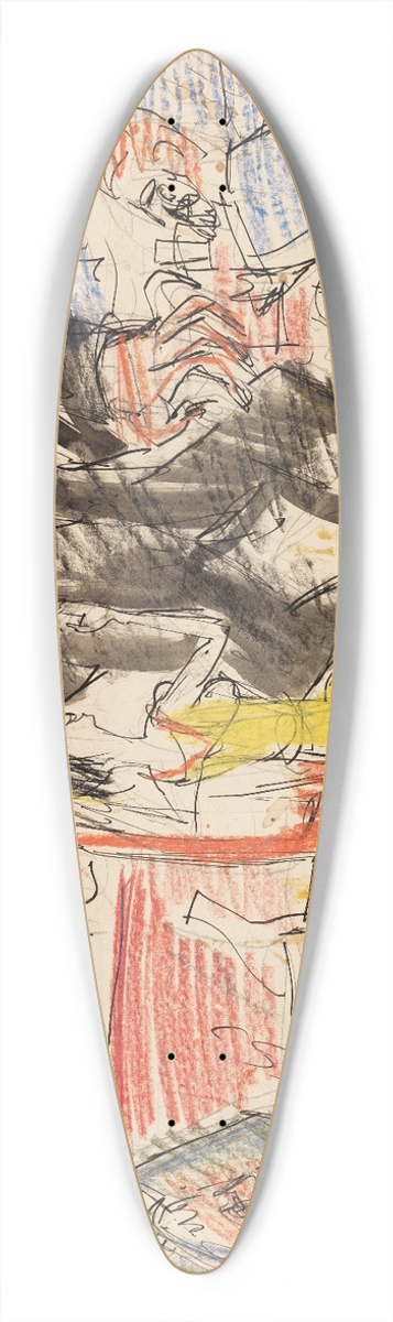 Ernst Ludwig Kirchner - Und Pippa tanzt 39.3 inch art pintail longboard deck