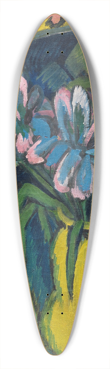 Ernst Ludwig Kirchner - Verblhte Tulpen 39.3 inch art pintail longboard deck
