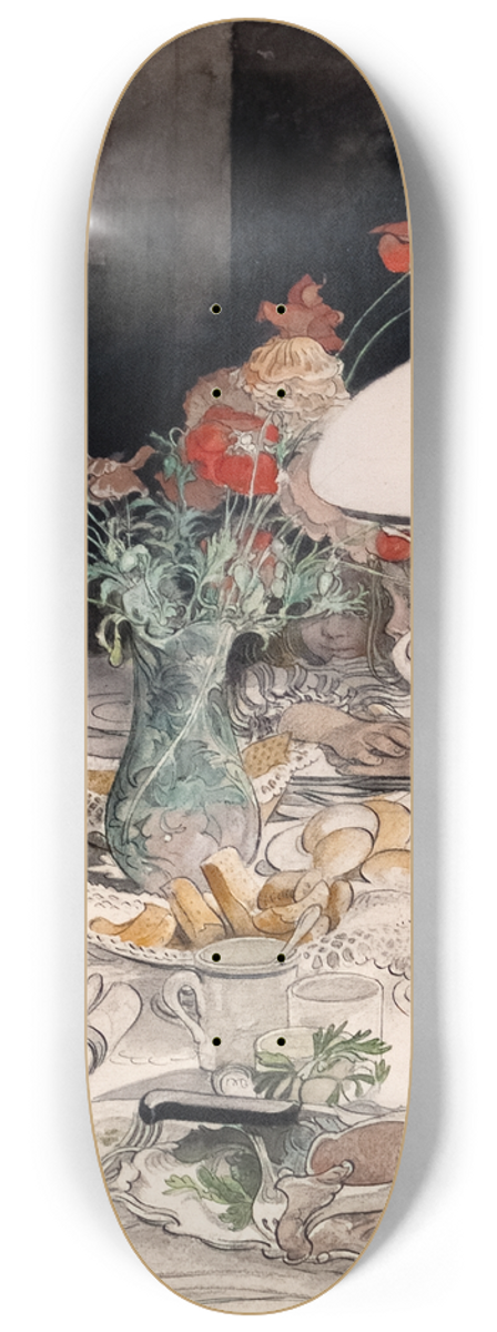 Carl Larsson - Around the Evening Lamp 8.25 inch art skate deck
