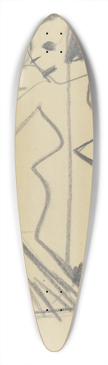 Ernst Ludwig Kirchner - Weiblicher Akt 39.3 inch art pintail longboard deck