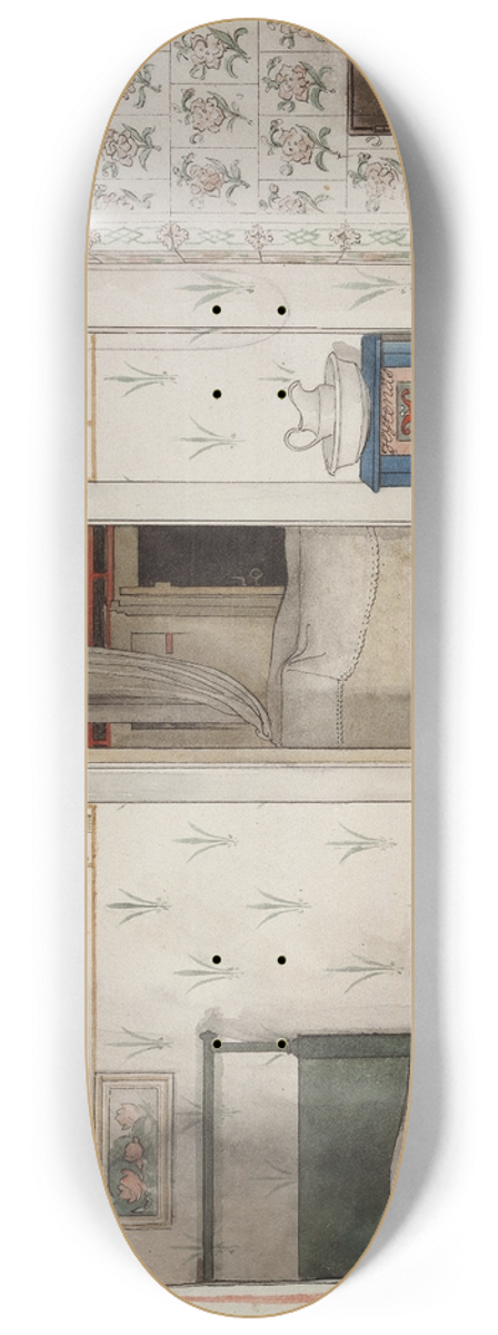 Carl Larsson - Britas Forty Winks 8.25 inch art skate deck