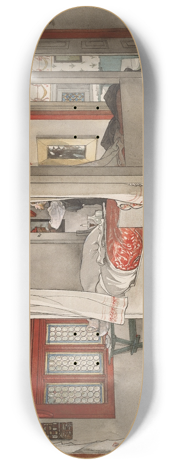 Carl Larsson - Daddys Room 8.25 inch art skate deck