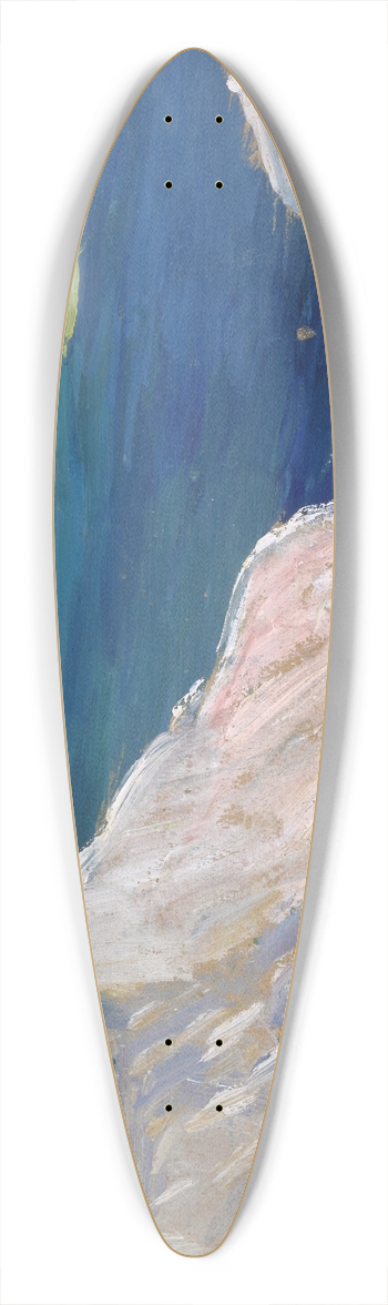 Ernst Schiess - Meeresbucht mit Segelboot 39.3 inch art pintail longboard deck