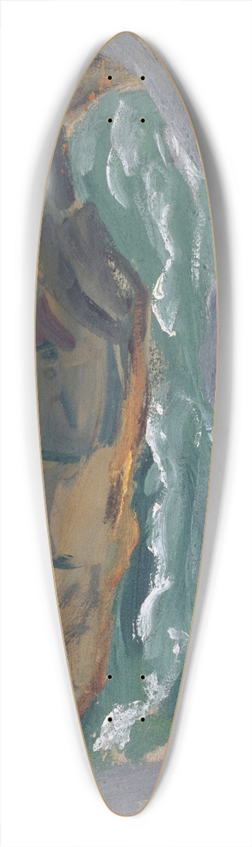 Ernst Schiess - Meesresbrandung in Felsenspalt 39.3 inch art pintail longboard deck