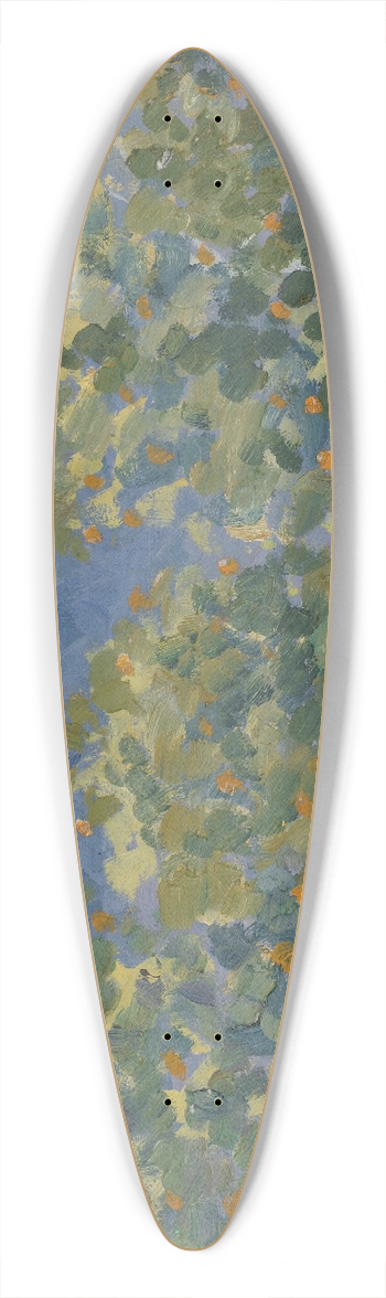 Ernst Schiess - Orange Trees and Distant Mountain 39.3 inch art pintail longboard deck