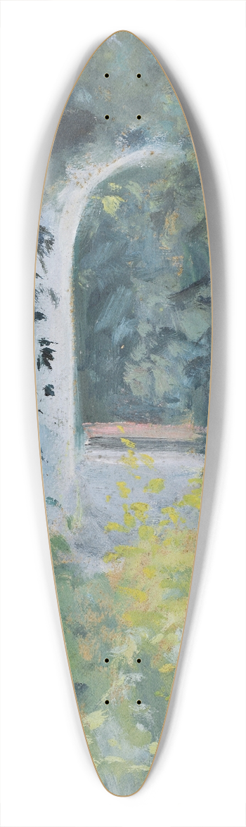 Ernst Schiess - Woman in a Rose Garden 39.3 inch art pintail longboard deck