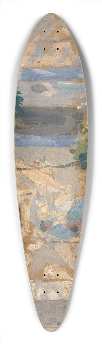 Ernst Schiess - Woman with Child in front of a House 39.3 inch art pintail longboard deck