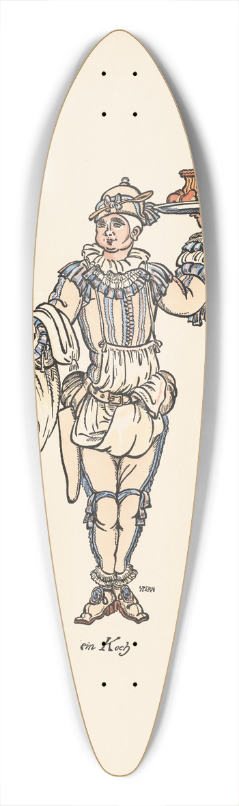 Ernst Stern - Ein Koch 39.3 inch art pintail longboard deck