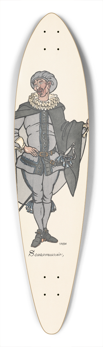 Ernst Stern - Scaramuccio 39.3 inch art pintail longboard deck