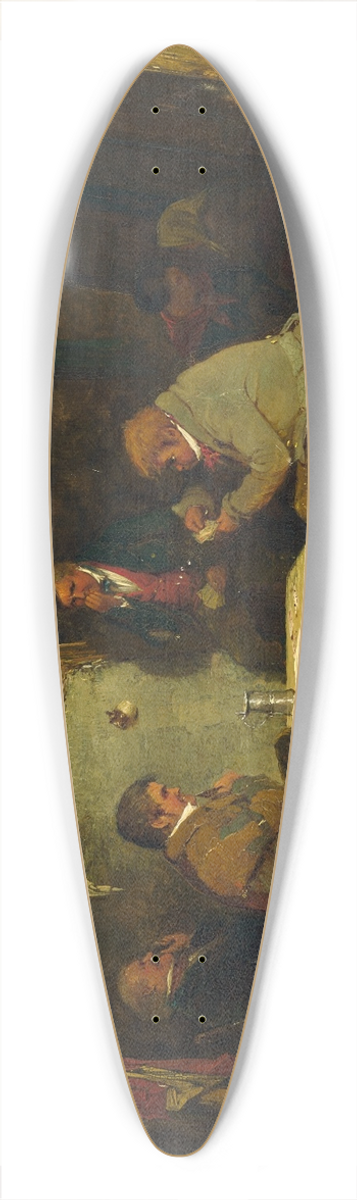 Erskine Nicol - A Whist Party 39.3 inch art pintail longboard deck