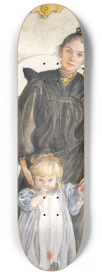 Carl Larsson - Karin and Kersti 8.25 inch art skate deck