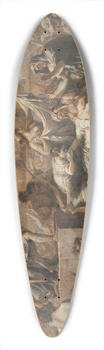 Etienne Barthlemy Garnier - Horatius Slaying his Sister Camilla after the Defeat of the Curiatii 39.3 inch art pintail longboard deck