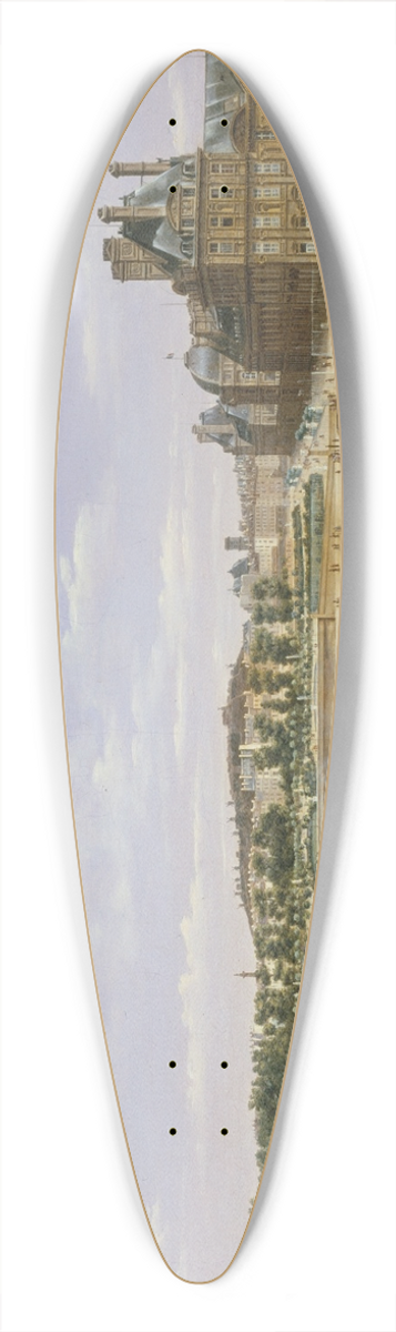 Etienne Bouhot - Le Jardin et le palais des Tuileries, vus du quai dOrsay. 39.3 inch art pintail longboard deck
