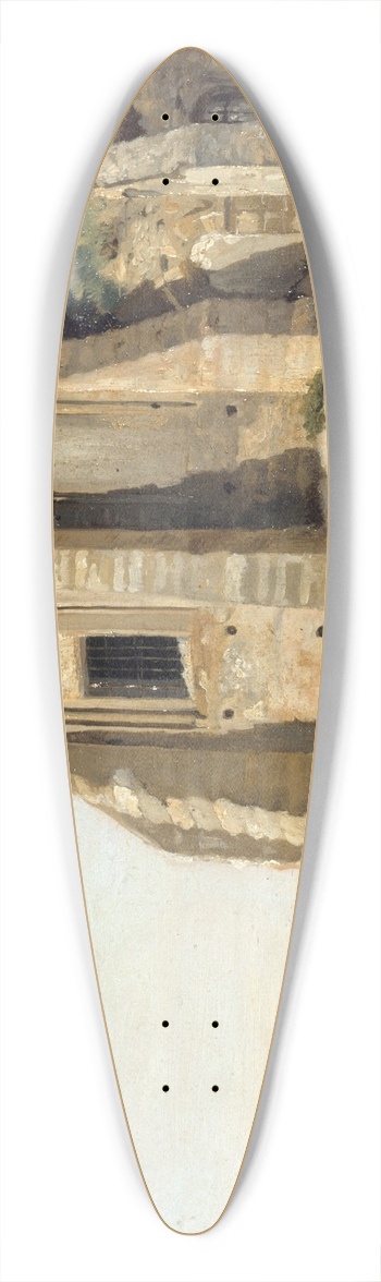 Etienne Bouhot - Lglise de Montmartre, avec la tour du tlgraphe Chappe. 39.3 inch art pintail longboard deck