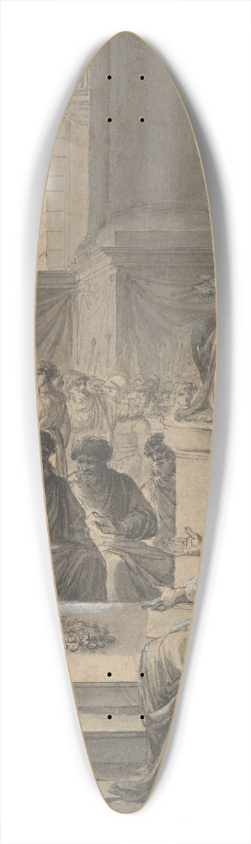 Etienne Pierre Adrien Gois - Hannibal Before the Senate in Carthage 39.3 inch art pintail longboard deck