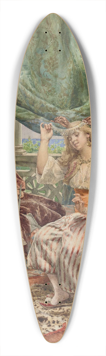 Ettore Simonetti - The servant and mistress 39.3 inch art pintail longboard deck