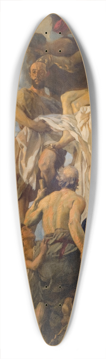 Ettore Tito - Descent from the Cross 39.3 inch art pintail longboard deck