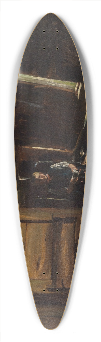 Eugen Bracht - Brunnen im Thomahaus zu Bernau 39.3 inch art pintail longboard deck