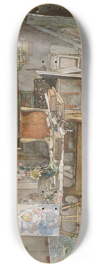 Carl Larsson - The Studio 8.25 inch art skate deck