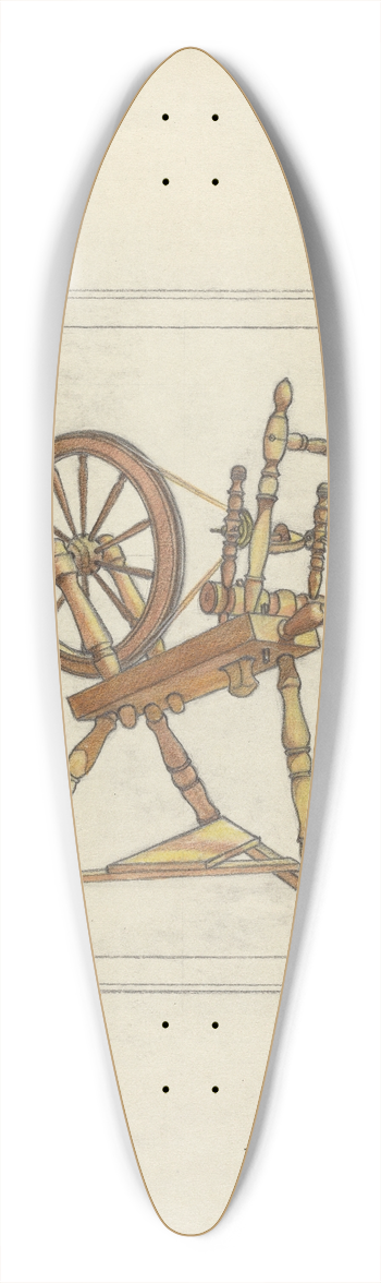 Eugene Barrell - Spinning Wheel 39.3 inch art pintail longboard deck