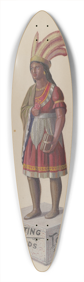 Eugene Croe - Cigar Store Indian 39.3 inch art pintail longboard deck