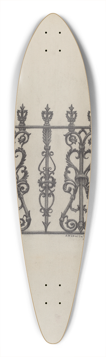 Eugene Shellady - Fencing 39.3 inch art pintail longboard deck