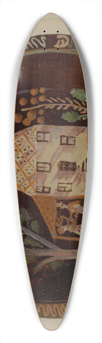 Eugene Shellady - Pa. German Deep Dish 39.3 inch art pintail longboard deck