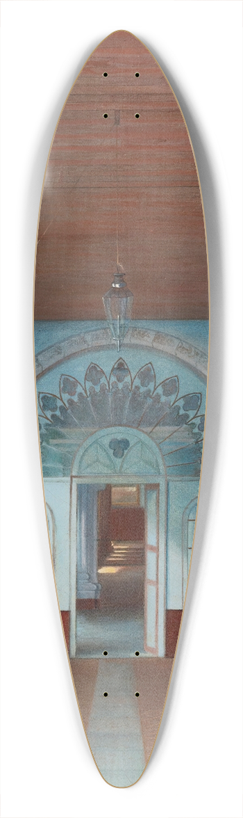 Eugenio Landesio - Corredor De La Casa De La Mina De Mellado EnGuanajuato 39.3 inch art pintail longboard deck