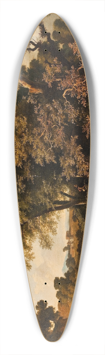 Eugenio Landesio - Italian Landscape 39.3 inch art pintail longboard deck