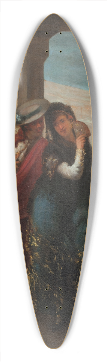 Eugenio Lucas Velzquez - Majo and Maja 39.3 inch art pintail longboard deck