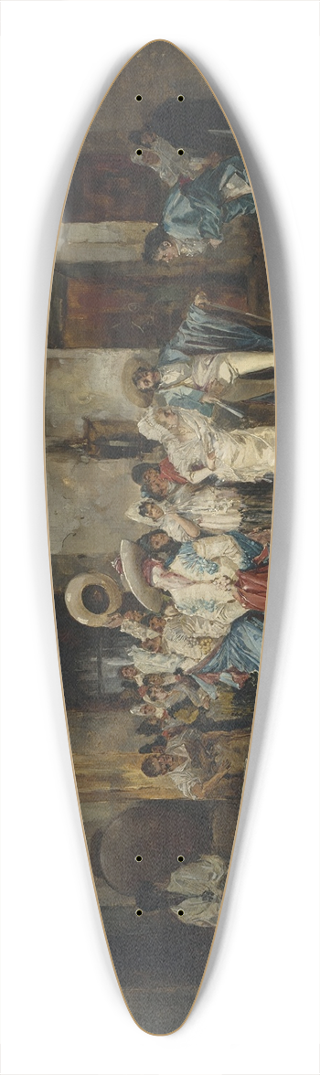 Eugenio Lucas Villamil - Reception at the Village 39.3 inch art pintail longboard deck