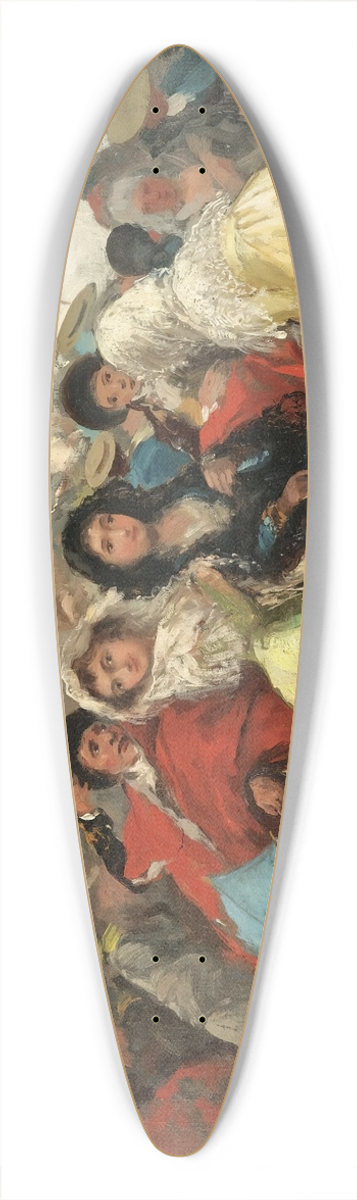 Eugenio Lucas Villamil - The rainshower 39.3 inch art pintail longboard deck