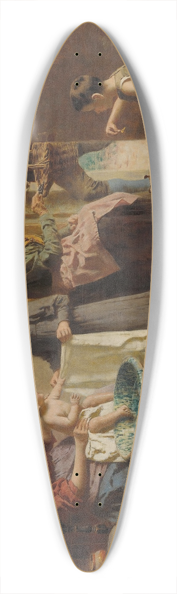 Eugenio Zampighi - Ahappy family 39.3 inch art pintail longboard deck
